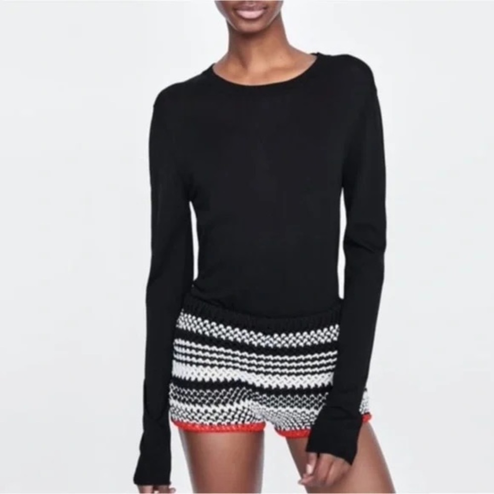 Zara Crochet Knit Mini Shorts